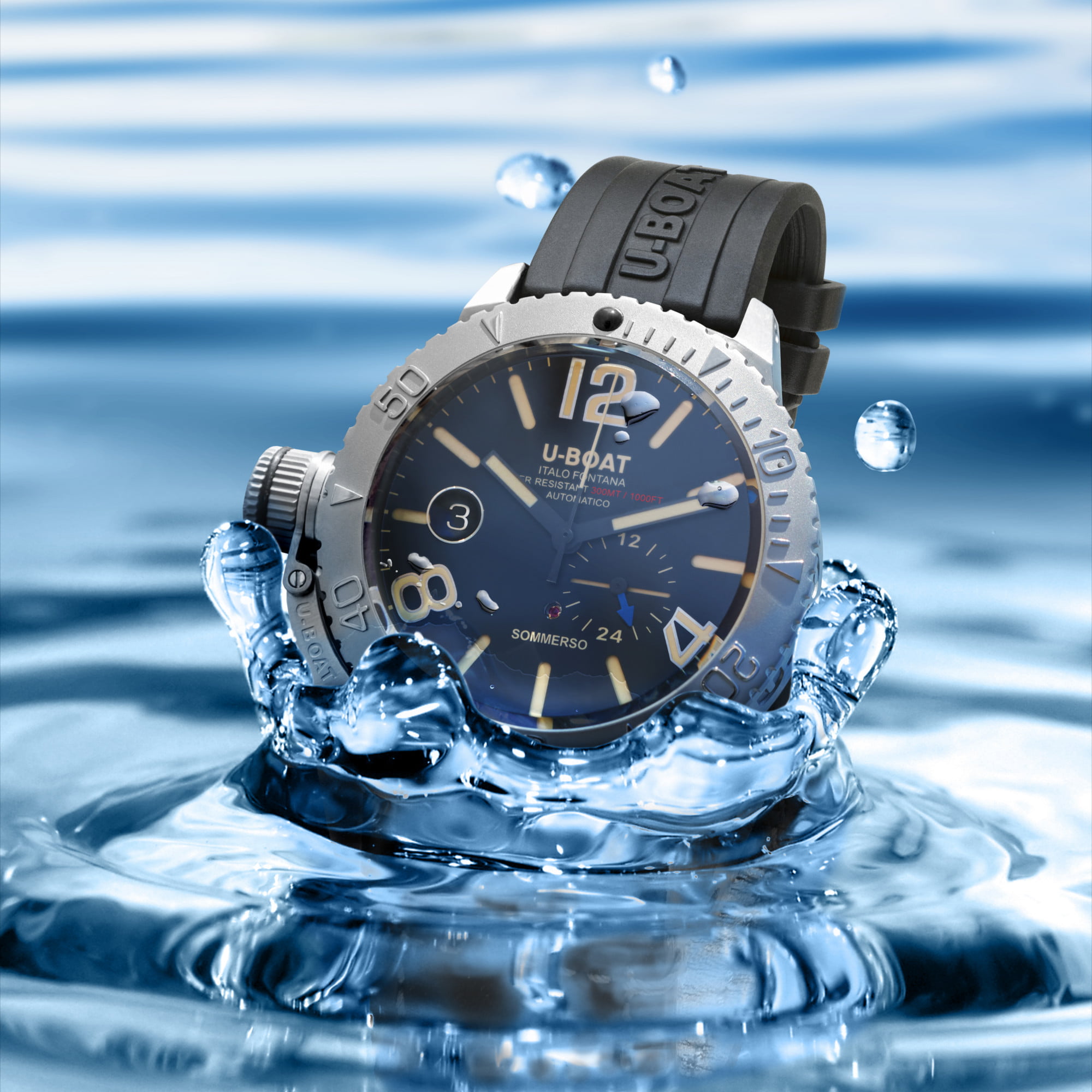 U-Boat Darkmoon Quartz Black Dial Men's Watch 9538 - Watches, Darkmoon -  Jomashop